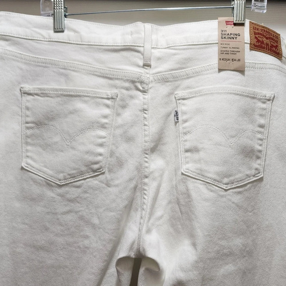 NWT Levi's 311 Shaping Skinny Women's 18M 34x30 White Jeans 34 X 30 - Picture 2 of 12